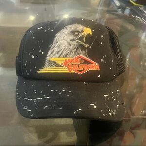 AMIRI Black Cap with Eagle Design